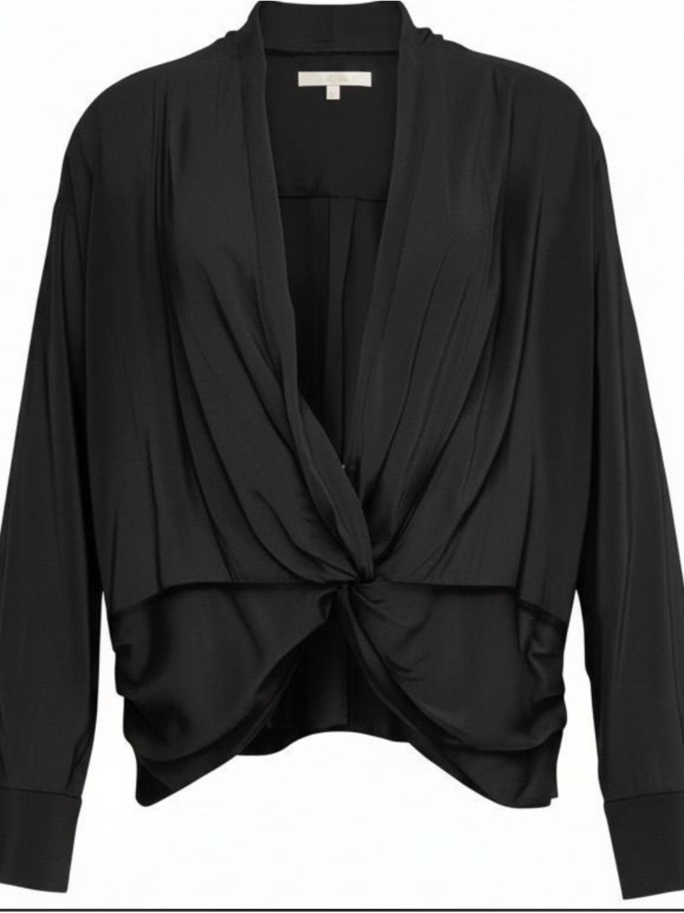 Gold Hawk Viscose Twist Top (Black) Blouse